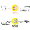Roline VALUE Cable USB4 Gen2x2, with Emark, C–C, M/M, 240W, crni, 2.0 m