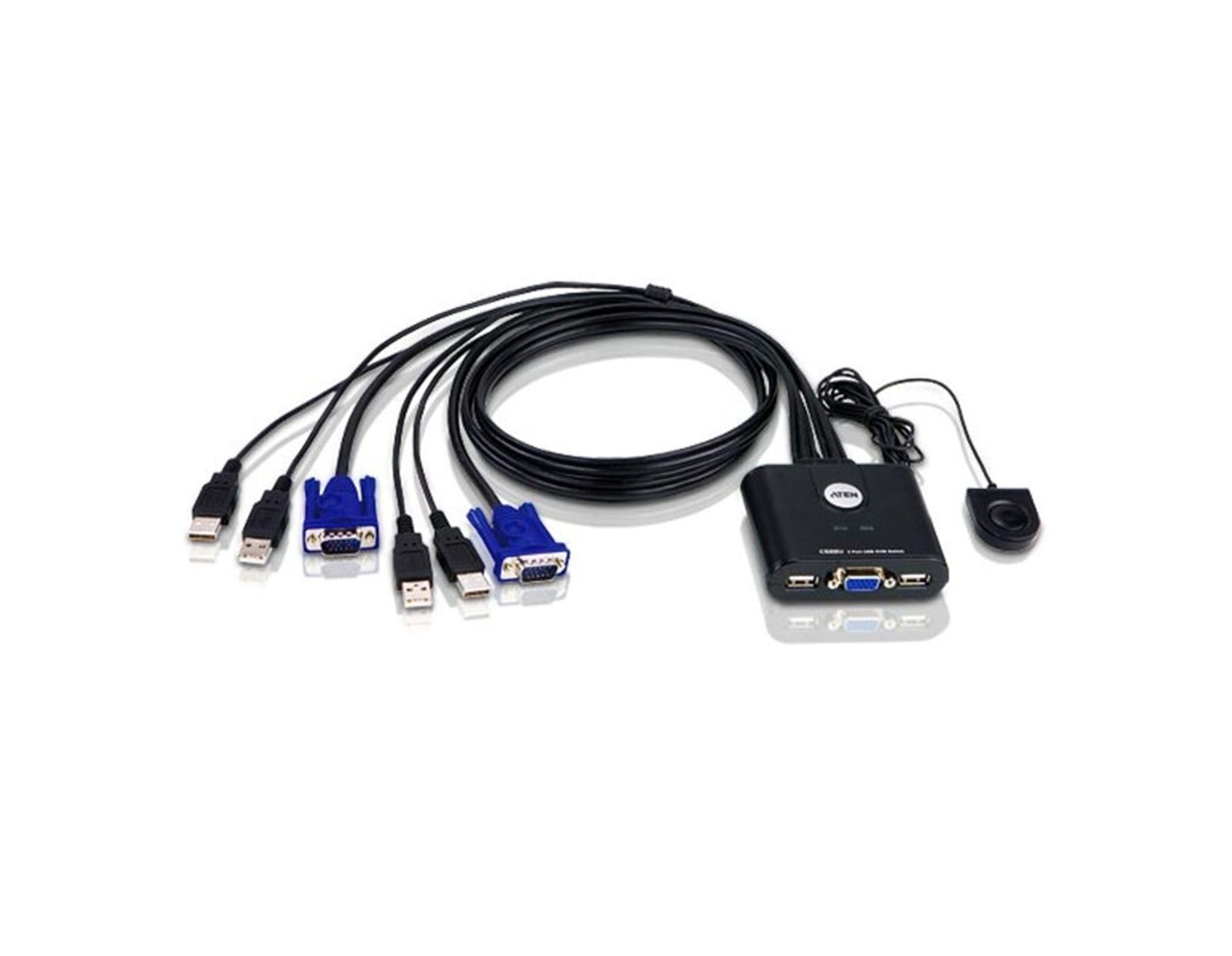 ATEN 2-port USB VGA KVM Switch sa kablovima (CS22U)