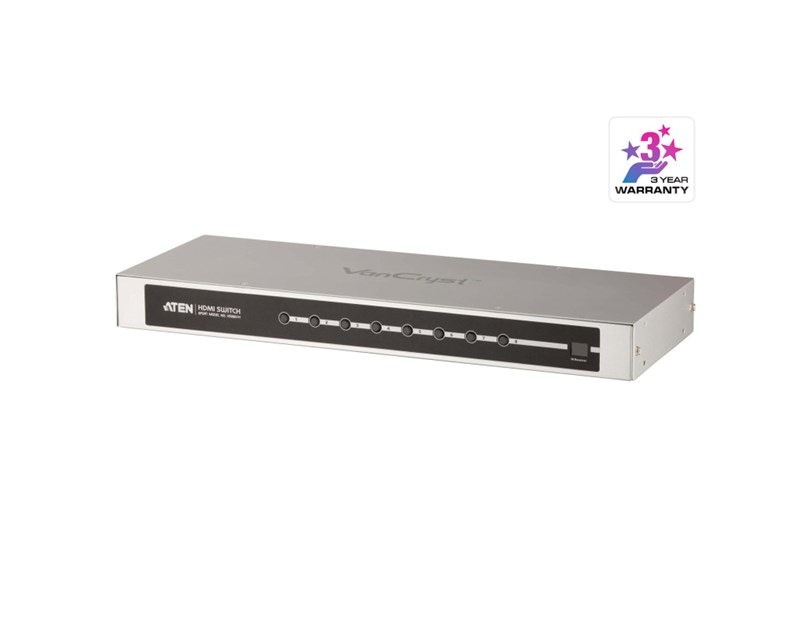 Aten 8-Port HDMI Audio/Video Switch with IR Remote Control