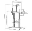 Roline mobilni stalak za TV/LCD, do 100kg, srebrni