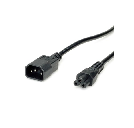 Roline VALUE naponski kabel, IEC320 C14-C5, M/F, 1.8m, crni