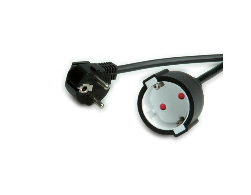 Roline VALUE naponski produžni kabel, schuko utičnica, 3.0m, crni