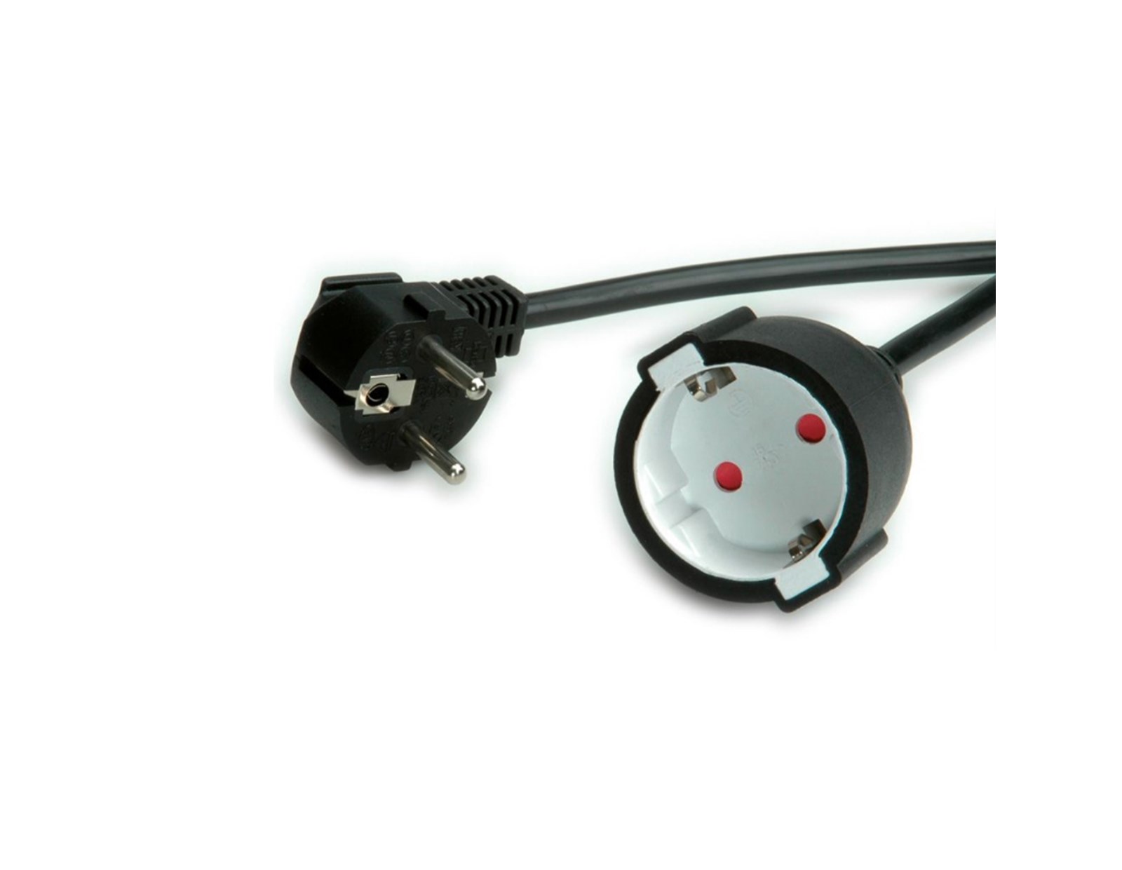 Roline VALUE naponski produžni kabel, schuko utičnica, 5.0m, crni