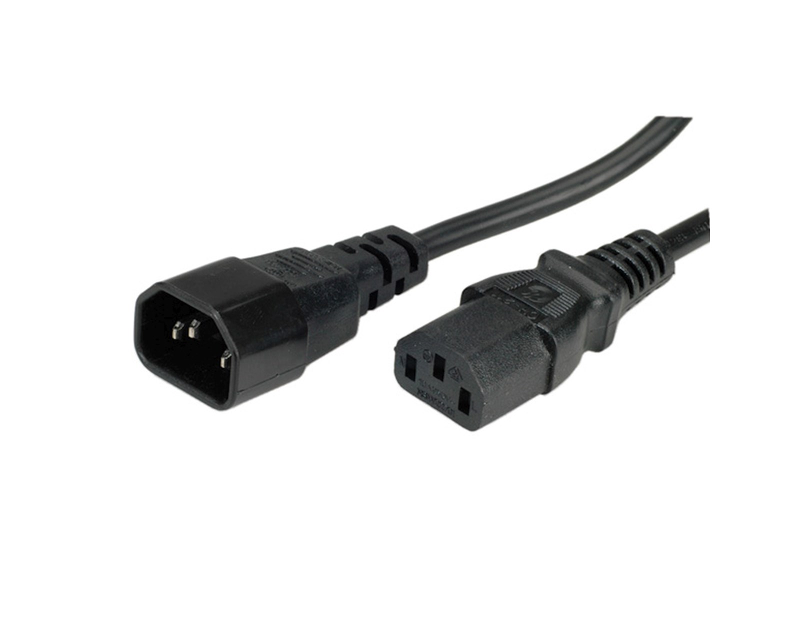 Roline VALUE naponski kabel PC-Monitor, IEC320 C14-C13 10A, M/F, 3.0m, crni