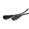 Roline VALUE naponski kabel PC-Monitor, IEC320 C14-C13 10A, M/F, 3.0m, crni