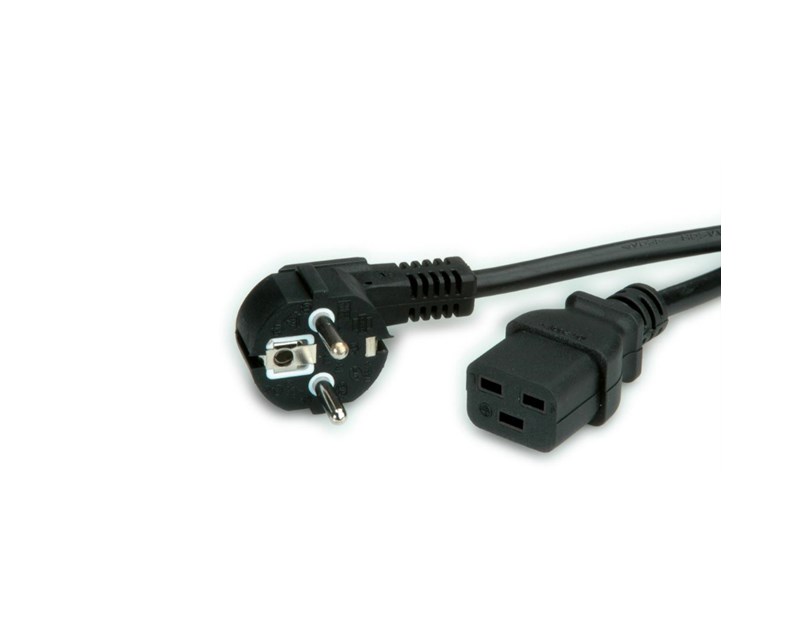 Roline VALUE naponski kabel, IEC320 C19 16A, 2.0m, crni