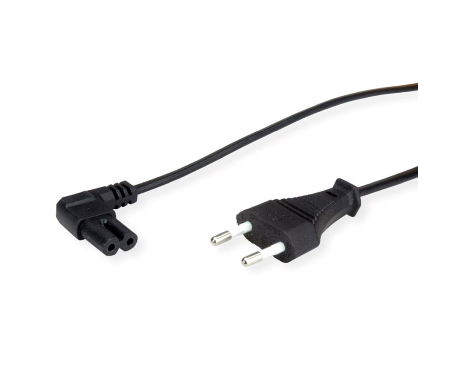 Roline VALUE naponski kabel 2-polni, IEC320 C7 kutni, 1.8m, crni