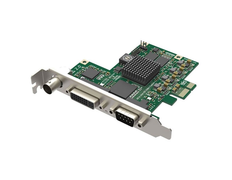 Magewell Pro capture AIO, FH PCIe x1, 1-channel HD/3GSDI, HDMI/DVI/VGA/YPbPr/CVBS/S-Vid, plus one unbalanced stereo audio, Windows/Linux/Mac (11020)