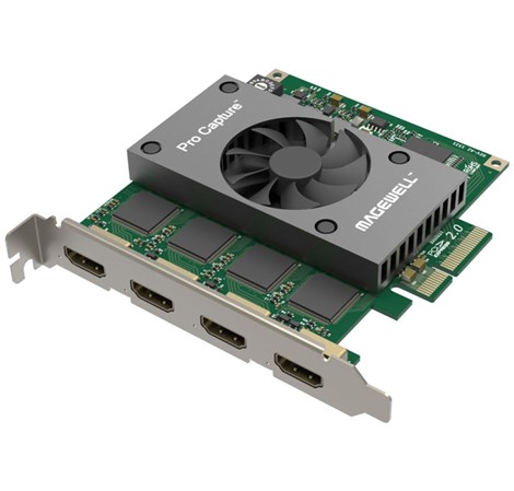 Magewell Pro capture quad HDMI, FH PCIe x4, 4-channel HDMI, Windows/Linux/Mac (11100)