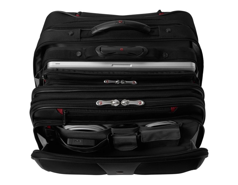 Wenger torba Patriot 2 za prijenosnike do 17" sa dodatnim slim case za 15.6" prijenosnik sa kotačima, crna