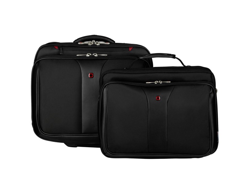 Wenger torba Patriot 2 za prijenosnike do 17" sa dodatnim slim case za 15.6" prijenosnik sa kotačima, crna