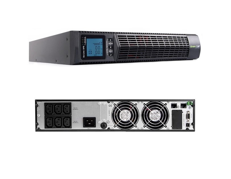 Green Cell UPS (UPS14) Online RTII 2000VA/1800W, LCD
