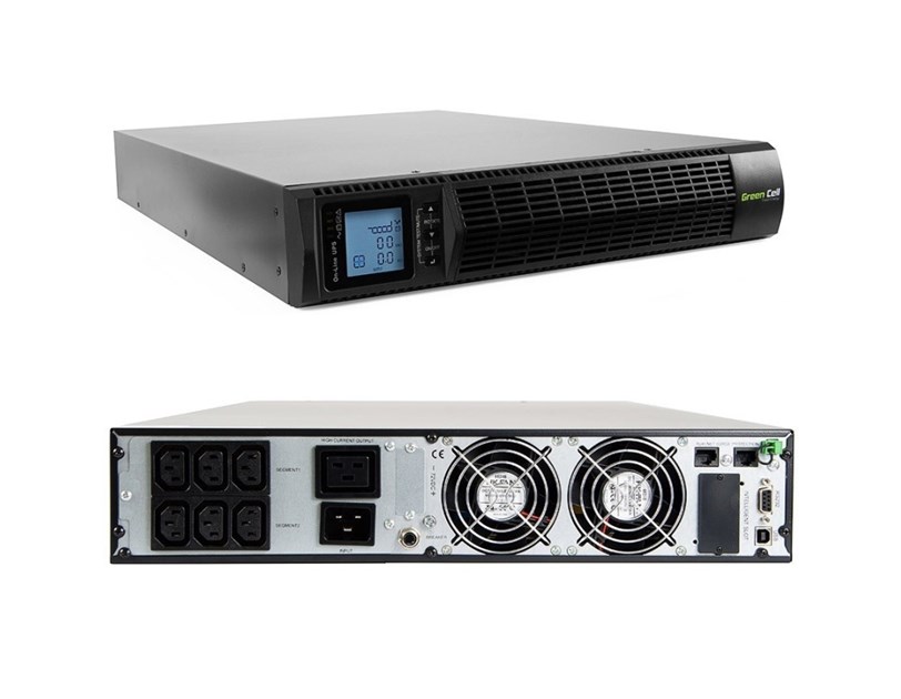 Green Cell UPS (UPS15) Online RTII 3000VA/2700W, LCD