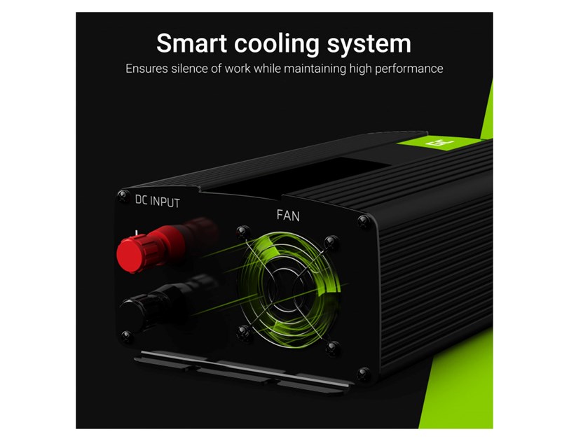 Green Cell strujni inverter 12V na 230V, 1000W/2000W Pure Sine Wave (INV09)