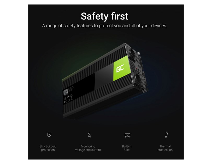 Green Cell strujni inverter 12V na 220V, 2000W/4000W (INV10)