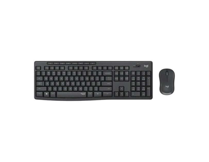 Logitech MK295 Silent bežična tipkovnica+miš, USB, tamnosiva (920-009809)