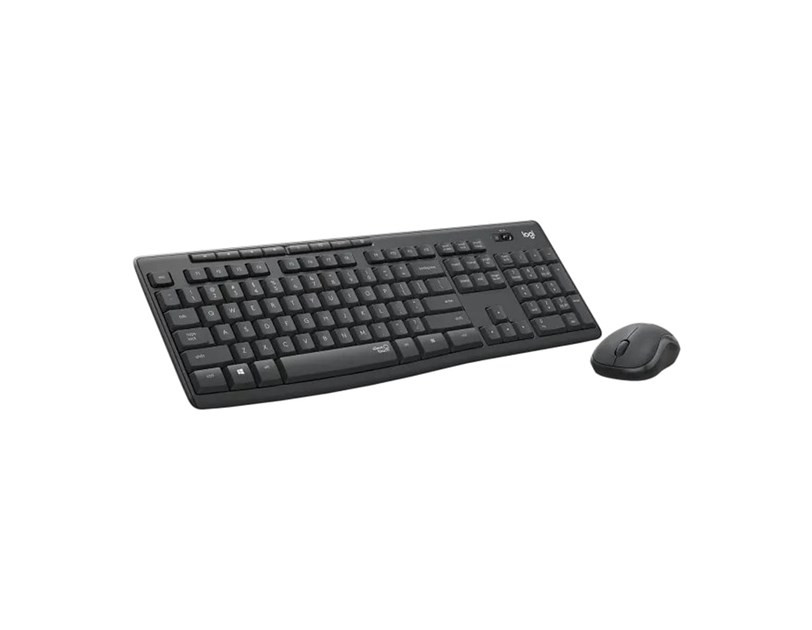 Logitech MK295 Silent bežična tipkovnica+miš, USB, tamnosiva (920-009809)