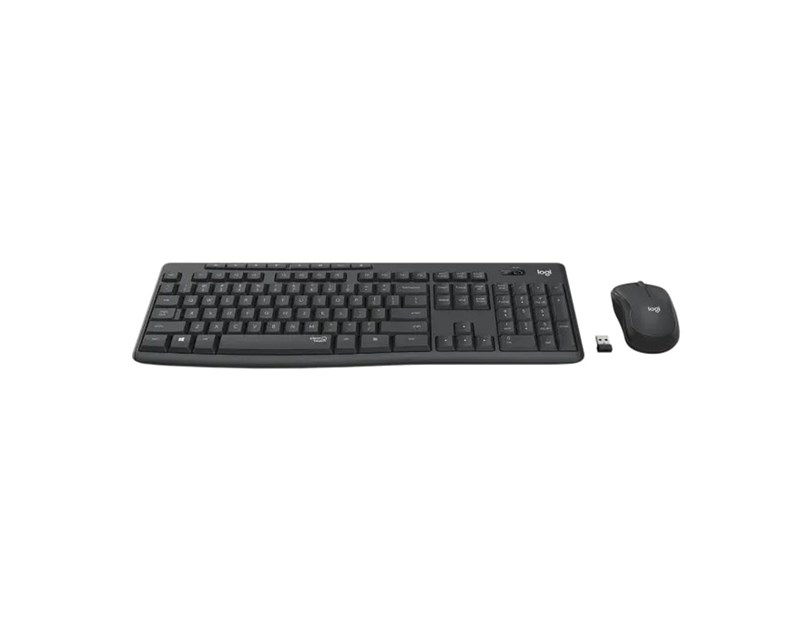 Logitech MK295 Silent bežična tipkovnica+miš, USB, tamnosiva (920-009809)