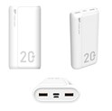 Silicon Power Powerbank QS15, 20000mAh, 18W, 2×USB-A/1×USB-C/Micro USB, bijeli