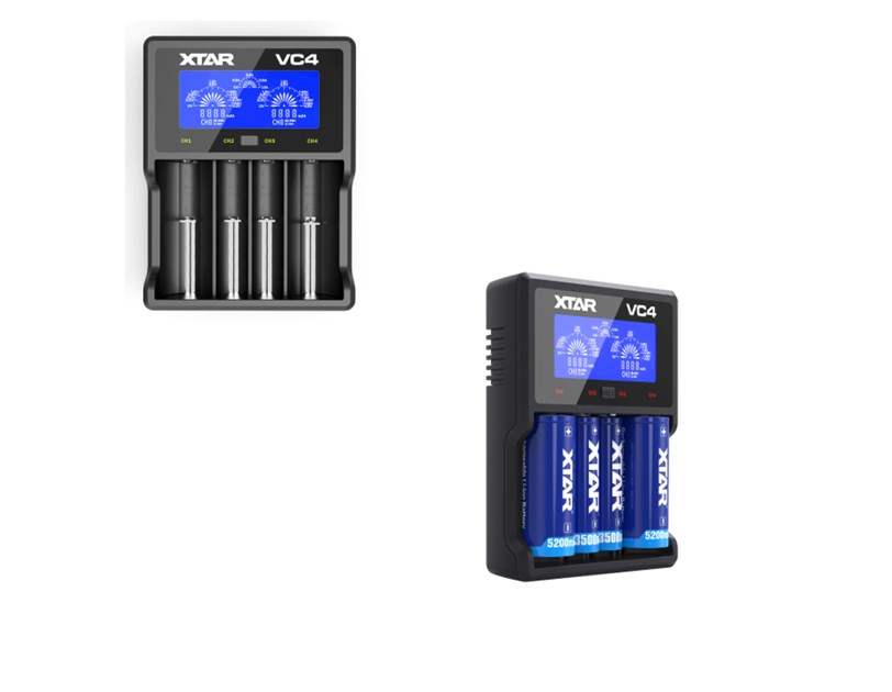 XTAR VC4 Li-Ion/Ni-Mh punjač AA/AAA baterija, LCD zaslon, USB