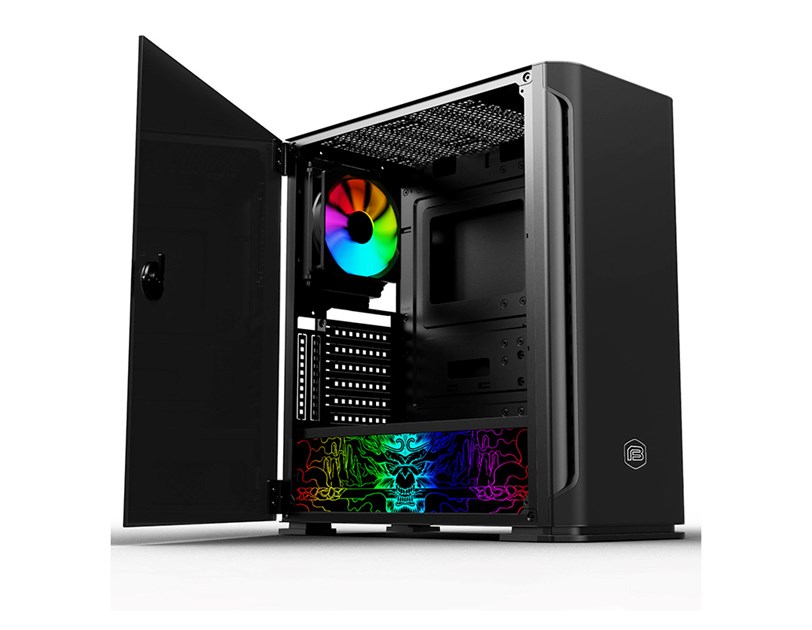 Bit Force GALAXY ATG-2 Midi Tower ARGB Gaming PC ATX kućište bez napajanja, crno