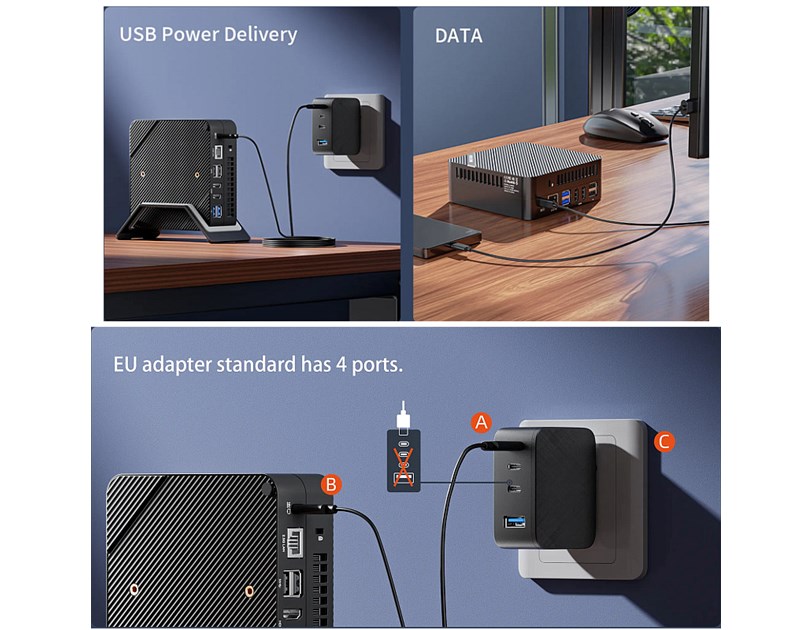 Minisforum Venus UM560, AMD R5-5625U, 32GB DDR4, 512GB SSD, Radeon Graphics, HDMI/USB-C, 2.5G-bit RJ45 + Win 11 Pro