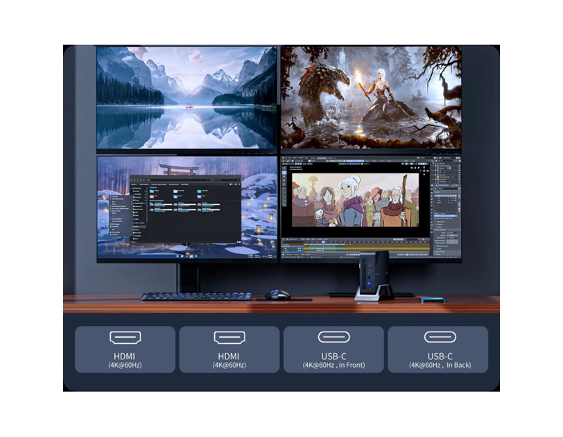 Minisforum Venus UM560, AMD R5-5625U, 32GB DDR4, 512GB SSD, Radeon Graphics, HDMI/USB-C, 2.5G-bit RJ45 + Win 11 Pro