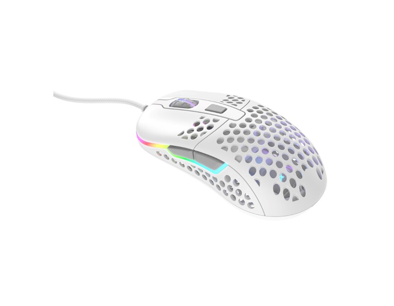 Cherry XTRFY M42 optički RGB igraći miš, 16000 cpi, USB, bijeli