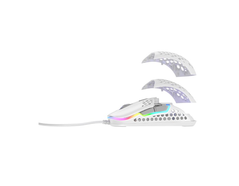 Cherry XTRFY M42 optički RGB igraći miš, 16000 cpi, USB, bijeli