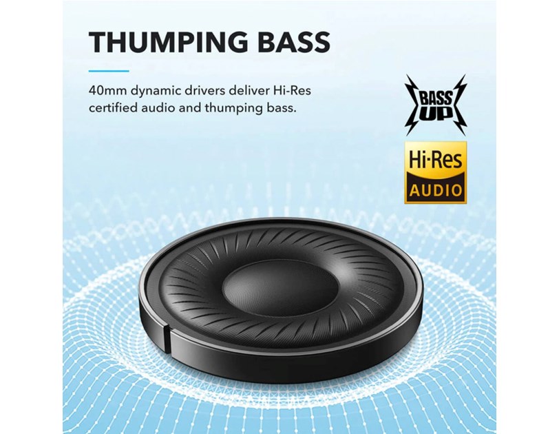 Anker Soundcore Q20i naglavne bežične Bluetooth 5, slušalice s mikrofonom, 60h, EQ, crne A3004G11