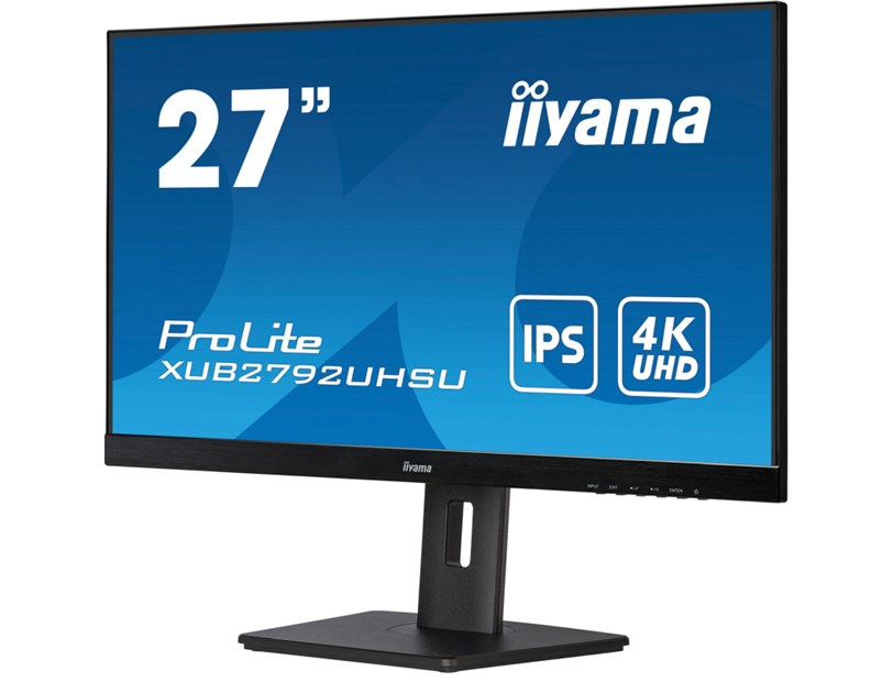 IIYAMA 27" XUB2792UHSU-B5 4K UHD (3840×2160) IPS, Pivot, 4ms, DVI/HDMI/DP, 2×USB3.2, zvučnici, crni