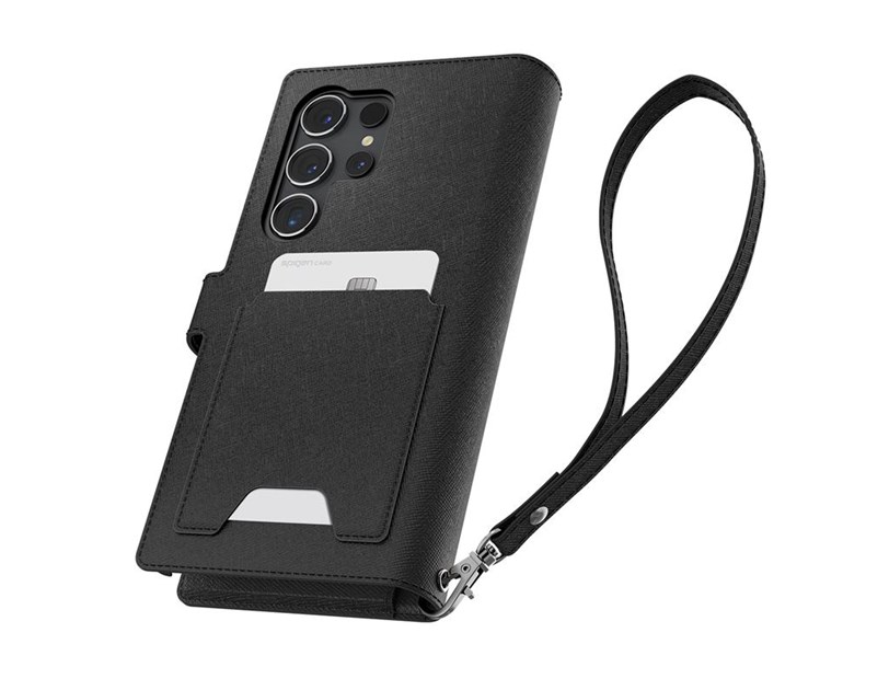Spigen Wallet S Plus, black zaštitna futrola za telefon - Samsung Galaxy S24 Ultra (ACS07308)
