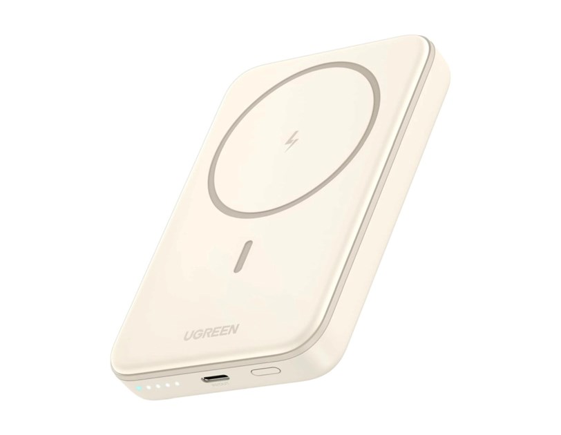 UGREEN prijenosni punjač 10000 mAh, bežično punjenje do 15W, USB-C, Power Delivery do 20W, bijeli