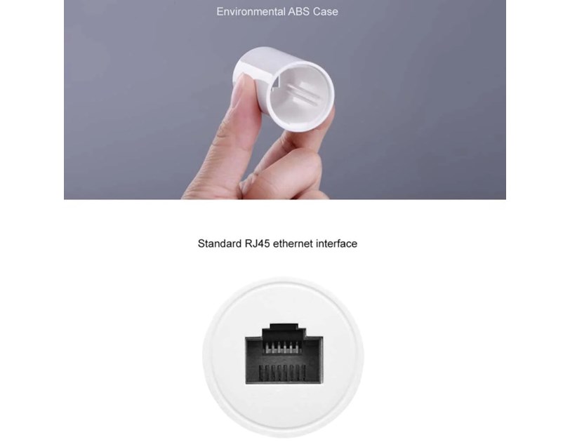 UGREEN zaštitni adapter protiv udara groma, RJ45, crni