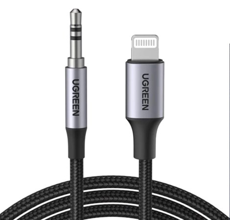 UGREEN kabel, Lightning na 3.5mm (M), 1m