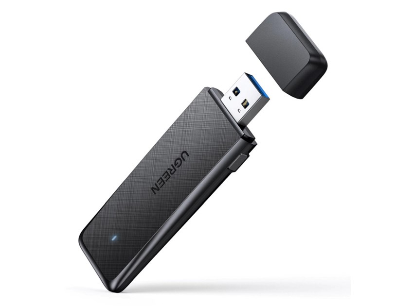 UGREEN AC1300 Bežični mrežni adapter, USB 3.0, Dual band, crni