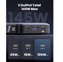 UGREEN prijenosni punjač (Powerbank) 25000mAh, 145W brzo punjenje, 2×USB-C+1×USB-A, PD 3.0+QC 3.0, sivi