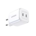 UGREEN Nexode Mini GaN II Tech zidni punjač 45W, 2×USB-C, PD3.0/QC 4.0, bijeli