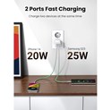 UGREEN Nexode Mini GaN II Tech zidni punjač 45W, 2×USB-C, PD3.0/QC 4.0, bijeli