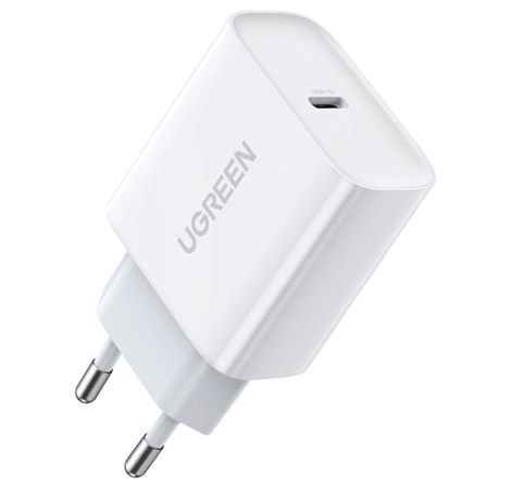 UGREEN zidni punjač 20W, USB-C, PD3.0/QC4.0+, bijeli