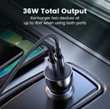 UGREEN CD213 auto punjač 50W, 2×USB-C, PD3.0/QC3.0, sivi