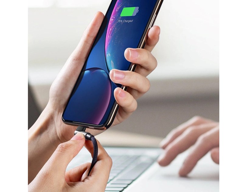 UGREEN Lightning na USB-A (M), kutni 90°, pleteni kabel MFi, 1m
