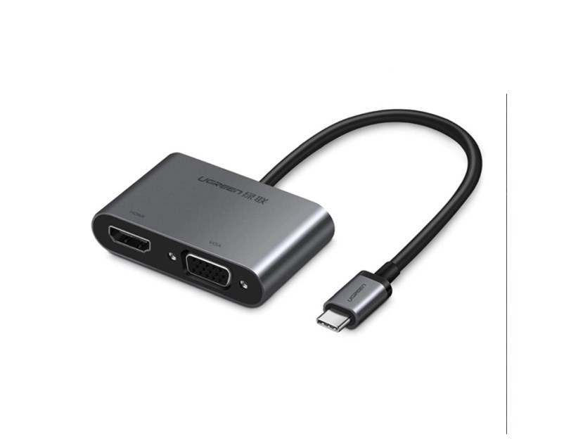 UGREEN adapter USB-C na HDMI, VGA sa PD, sivi
