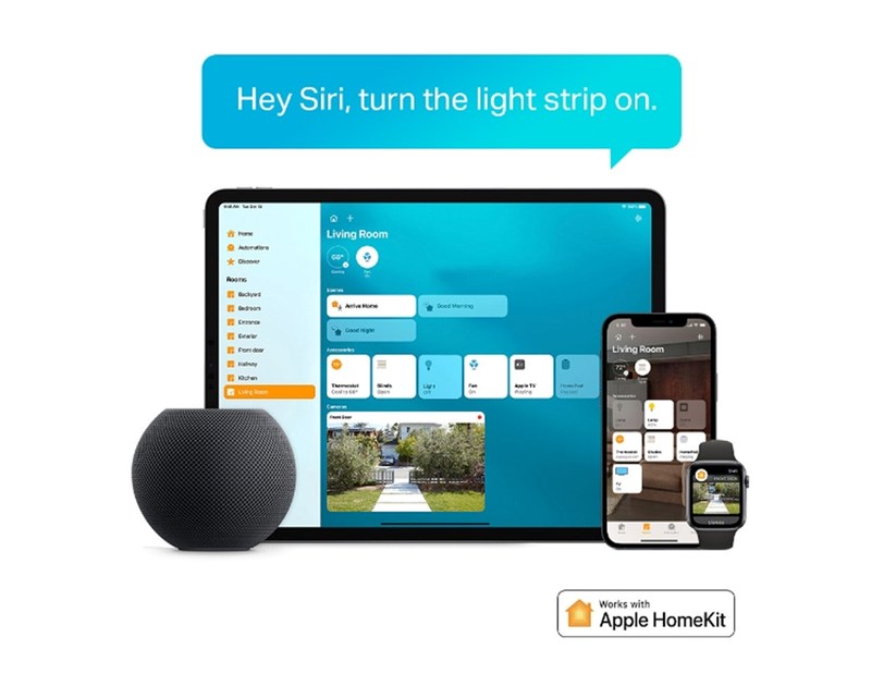 TP-Link Tapo Smart WiFi LED traka RGB, 5m, 2000lm, 24W, dimabilna, Tapo app, sinkronizacija s glazbom, glasovna kontrola - Alexa & Google Assistant