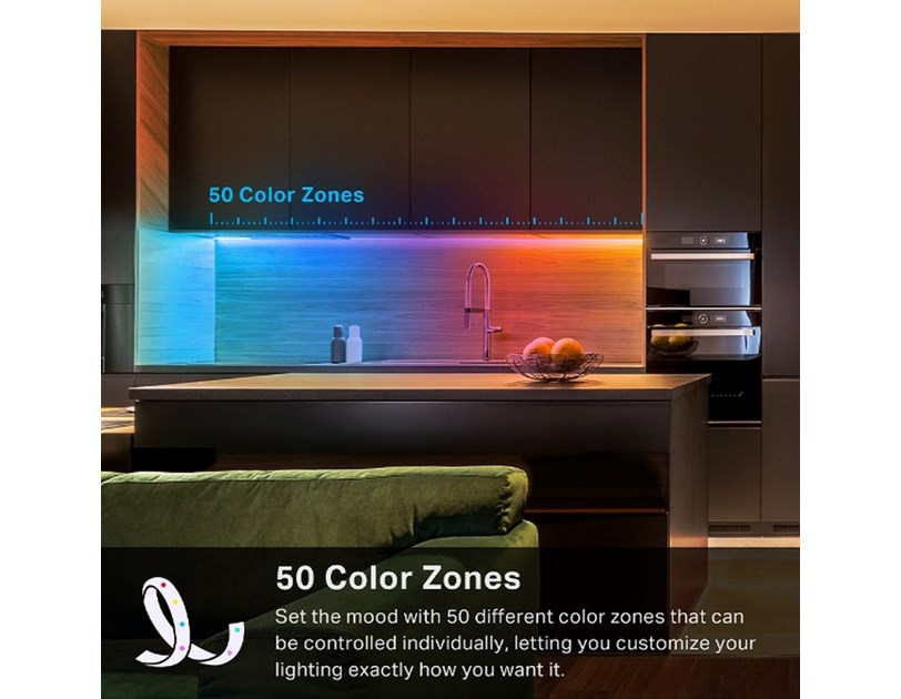 TP-Link Tapo Smart WiFi LED traka RGB, 5m, 2000lm, 24W, dimabilna, Tapo app, sinkronizacija s glazbom, glasovna kontrola - Alexa & Google Assistant