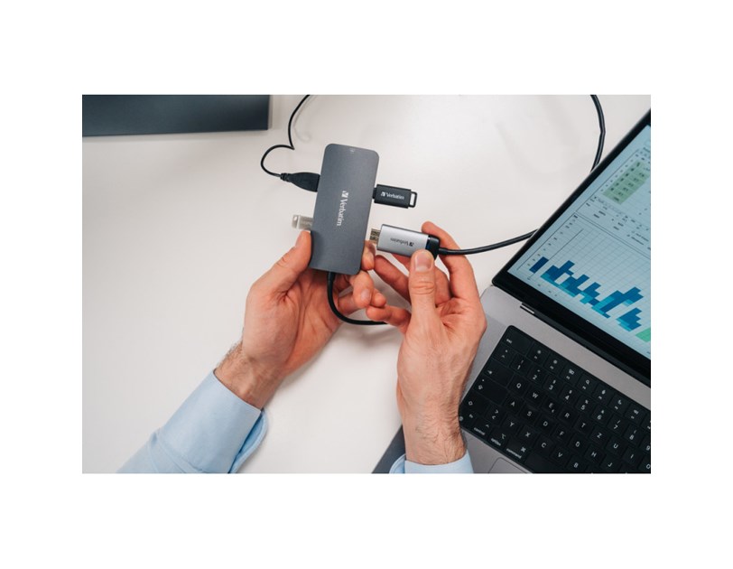 Verbatim CMH-05 Pro Multiport 5-portni USB-C HUB 1xHDMI, 1xRJ45, 2xUSB-A, 1xUSB-C PD		
