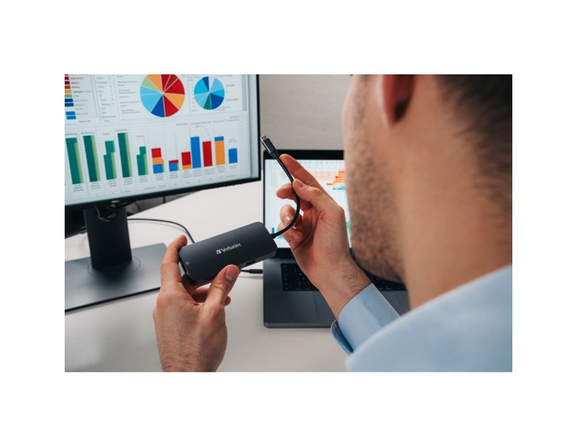 Verbatim CMH-05 Pro Multiport 5-portni USB-C HUB 1xHDMI, 1xRJ45, 2xUSB-A, 1xUSB-C PD		