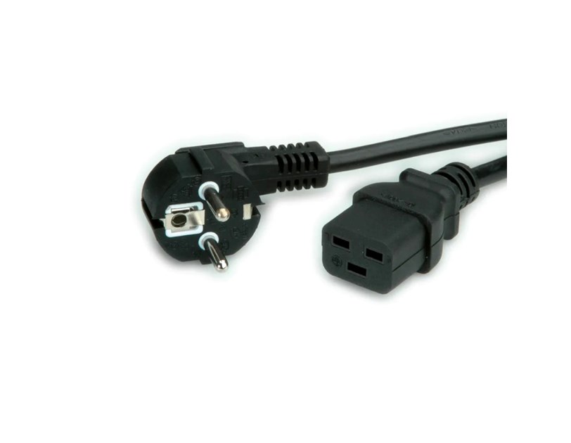 Roline VALUE naponski kabel, IEC320 C19 16A, 3.0m, crni