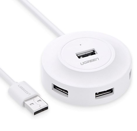 UGREEN 4-portni USB-A HUB 4xUSB-A 2.0, 1m, bijeli
