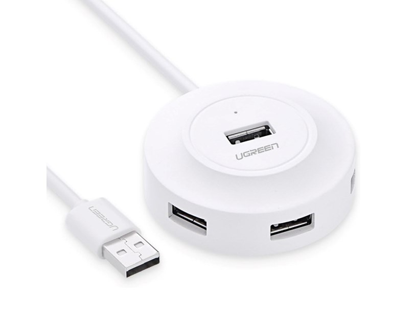 UGREEN 4-portni USB-A HUB 4xUSB-A 2.0, 1m, bijeli